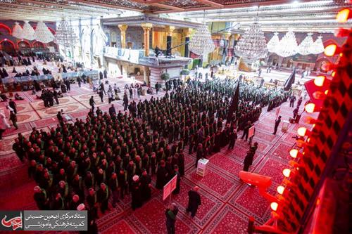 The servants of the al-Abbas's (p) holy shrine extend their condolences to Imam al-Hussayn for the martyrdom of Imam as-Sadeq (PBUT).