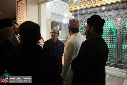 A Group of Custodians of Indian Mausoleums Attended the Razavi Holy Shrine.