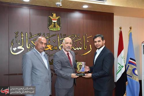 A Delegation of al-Rawdha al-Hairaryah Library Visited Diyala University.
