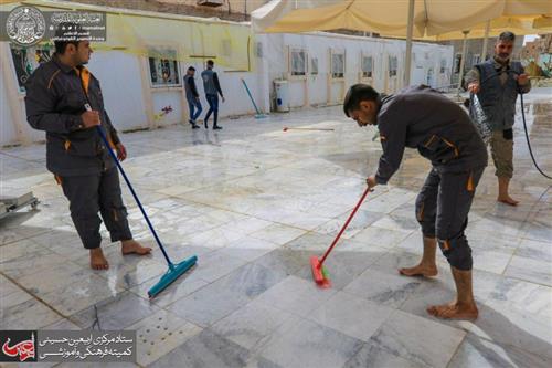 The Employees of the Holy Shrine of Imam Ali (PBUH) Had the Honor of Serving the Pilgrims to the al-Askari Holy Shrine.