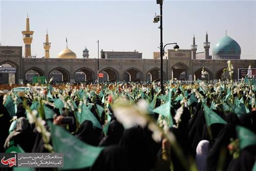 Razavi Holy Shrine Was Strewn with Flowers by the Presence of Mashhadi Girls.