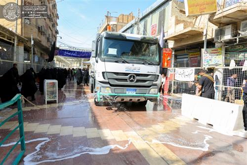 Service Affairs Department in the Holy Shrine of Imam Ali (PBUH) Leads a Campaign to Clean the City Streets.