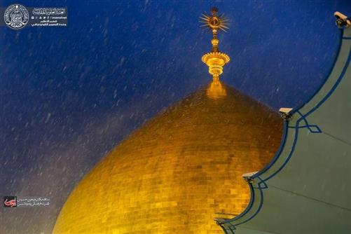 Alavi Holy Shrine in a Rainy Day